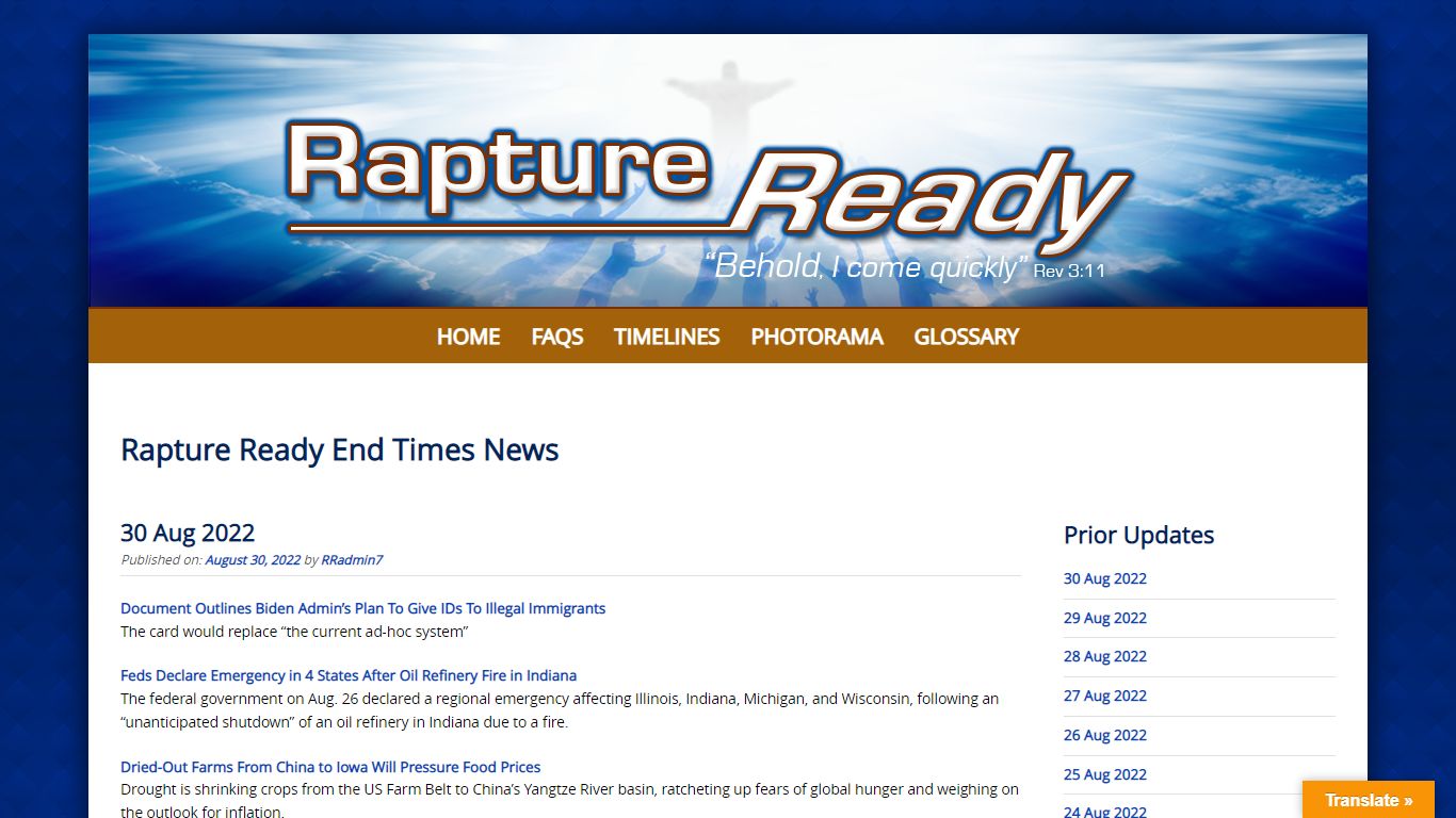 Rapture Ready News - End Times News Stories and Headlines